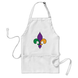 Mardi Gras Fleur de Lis Standaard Schort