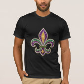 Mardi Gras Fleur de Lis T-Shirt (Devant)