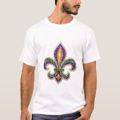 Mardi Gras Fleur de Lis T-Shirt (Voorkant)