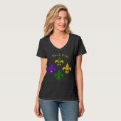 Mardi Gras Fleur de Lis T-Shirt (Voorkant volledig)