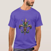 Mardi Gras Fleur de Lis T-Shirt (Voorkant)