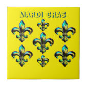 Mardi Gras Fleur De Lis Tegeltje (Voorkant)