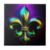 Mardi Gras Fleur De Lis Tegeltje (Voorkant)