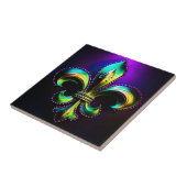 Mardi Gras Fleur De Lis Tegeltje (Zijkant)