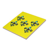 Mardi Gras Fleur De Lis Tegeltje (Zijkant)