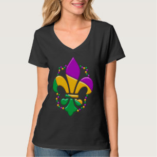 Mardi Gras Fleur De Lis Verfspatten Meisje Jongen T-shirt