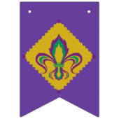 Mardi Gras Fleur De Lis Vlaggetjes (Tweede vlag)