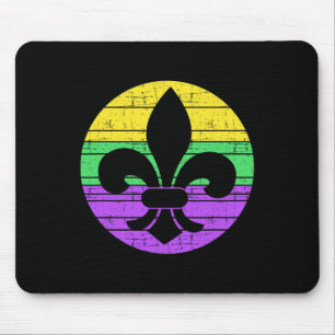 Mardi Gras Fleur de Lis voor carnavalsfeest Muismat