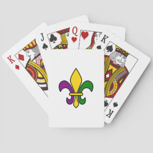 Mardi gras fleur de lys pokerkaarten