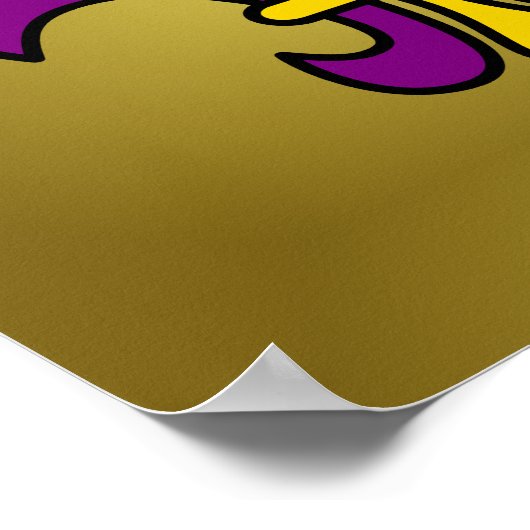 Mardi gras fleur de lys poster (Hoek)