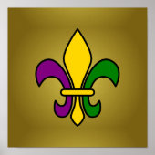 Mardi gras fleur de lys poster (Voorkant)