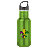 Mardi gras fleur de lys waterfles (Voorkant)