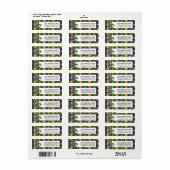 Mardi Gras Fleur Harlequin Pattern Etiket (Full Sheet)