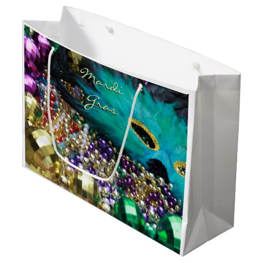 Mardi Gras Fleur Masque Fête Favoriser Sacs Cadeau (Devant Angle)