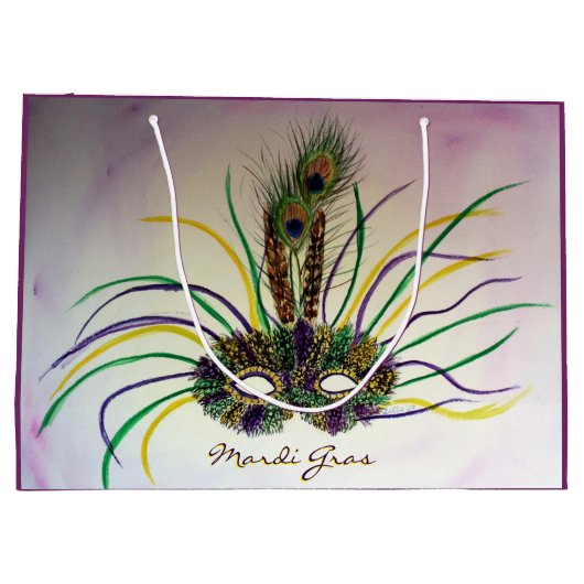 Mardi Gras Fleur Masque Fête Favoriser Sacs Cadeau (Dos)