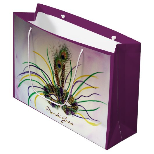 Mardi Gras Fleur Masque Fête Favoriser Sacs Cadeau (Devant Angle)