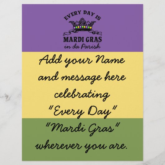Mardi Gras Flyer (Achterkant)