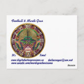 Mardi Gras Football Briefkaart (Achterkant)