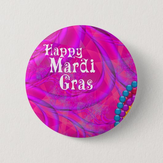 Mardi Gras Fractals Button (Voorkant)