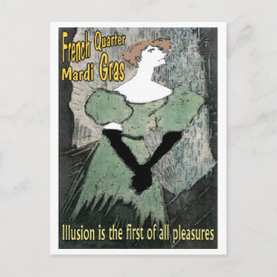 Mardi Gras French Quarter Briefkaart