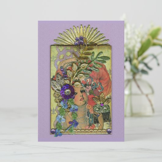 Mardi Gras Frolic Invitation (Staand voorkant)