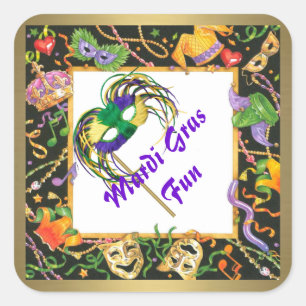 Mardi Gras Fun Sticker