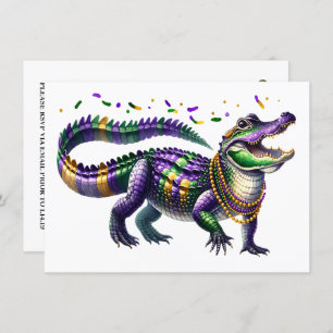 Mardi Gras Gator Kaart