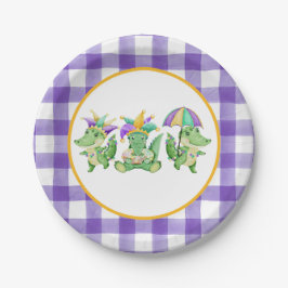Mardi Gras Gator Party Paper Bord