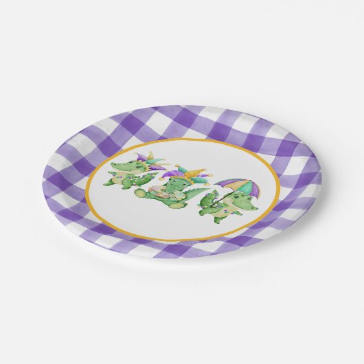 Mardi Gras Gator Party Paper Bord (Gekanteld)