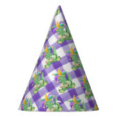 Mardi Gras Gators en Gingham Paper Feesthoedjes (Links)