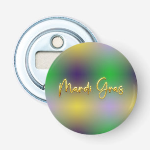 Mardi Gras geel, Paarse, groen Button Flesopener