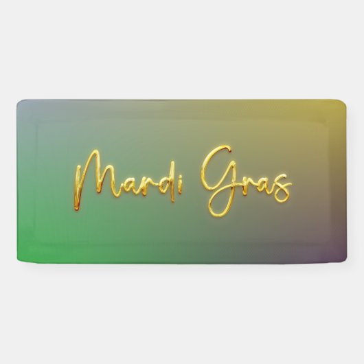 Mardi Gras geel, Paarse, groen Spandoek (Horizontaal)
