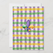 Mardi Gras Gender Reveal Lt Skin Tone Invitation (Dos)
