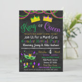 Mardi Gras Genre Reveal Party Invitation (Debout devant)