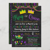 Mardi Gras Genre Reveal Party Invitation (Devant / Derrière)