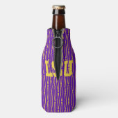 Mardi Gras Geometric Herhaal de fles Flesjeskoeler (Fles Achterkant)