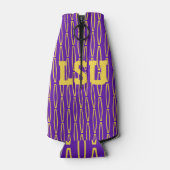 Mardi Gras Geometric Herhaal de fles Flesjeskoeler (Achterkant)