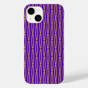 Mardi Gras Geometric Repeteren Case-Mate iPhone 14 Hoesje