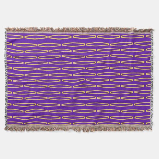 Mardi Gras Geometric Repeteren Deken (Voorkant)