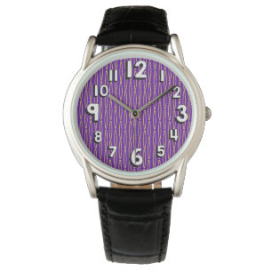 Mardi Gras Geometric Repeteren Horloge