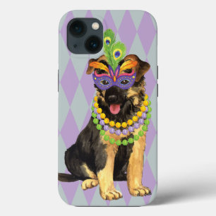 Mardi Gras German Shepherd iPhone 13 Hoesje