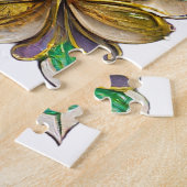 Mardi Gras Glas in lood Fleur de lis Legpuzzel (Zijkant)
