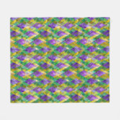Mardi Gras Glas in lood Harlequin Print Fleece Deken (Voorkant (Horizontaal))