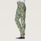 Mardi Gras Glas in lood Harlequin Print Leggings (Links)