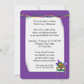 Mardi Gras Gnome Eating King Cake Kaart (Achterkant)