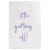 Mardi Gras Gnome Eating King Cake Medium Cadeauzakje (Achterkant)