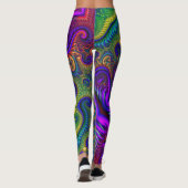 Mardi Gras Gold Purple Black Green Leggings Nom (Dos)