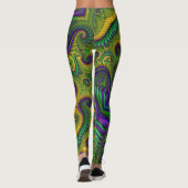 Mardi Gras Gold Purple Black Green Leggings Nom (Dos)