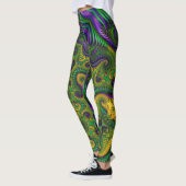 Mardi Gras Gold Purple Black Green Leggings Nom (Gauche)
