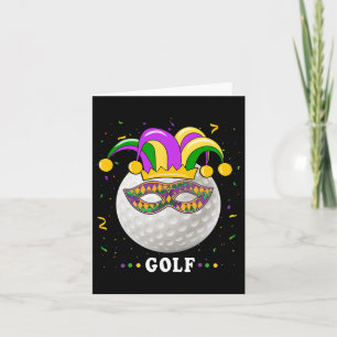 Mardi Gras Golfkostuum Mardi Gras Jester Pet Kaart